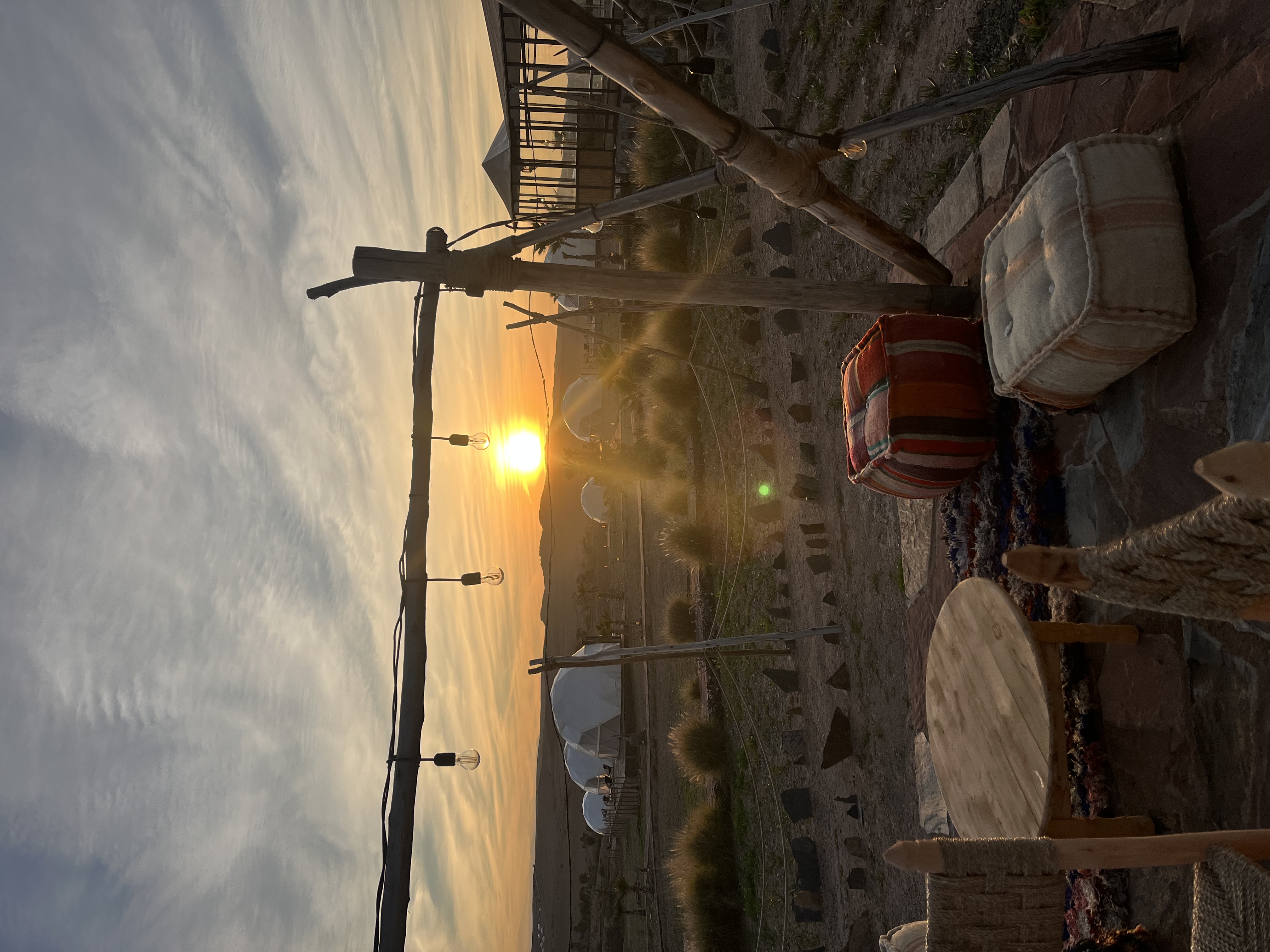 Tramonto durante uno dei viaggi di Stefania